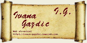 Ivana Gazdić vizit kartica